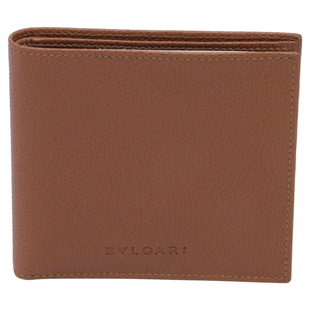 Bvlgari Bi-Fold Wallet in Brown Leather